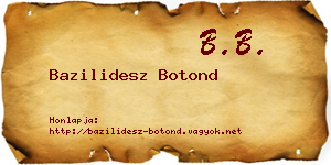 Bazilidesz Botond névjegykártya