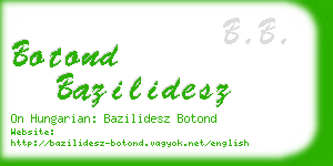 botond bazilidesz business card